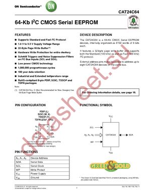 CAT24C64YI-G datasheet  